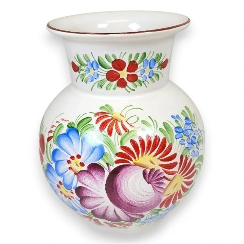 Chodovia Domažlice Hand-Painted Floral Vase 5